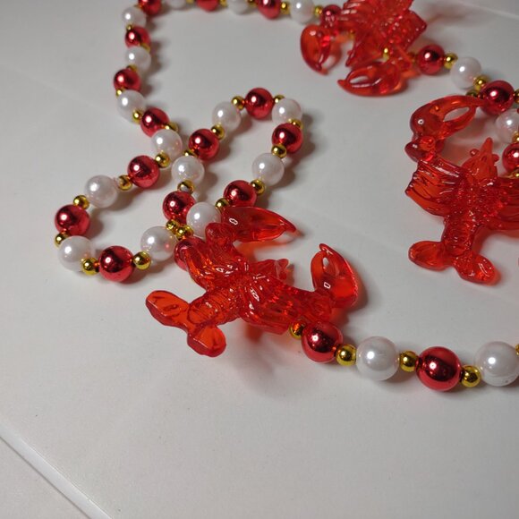 37 Inch Plastic Beaded Lobster Necklace - Picture 7 of 11